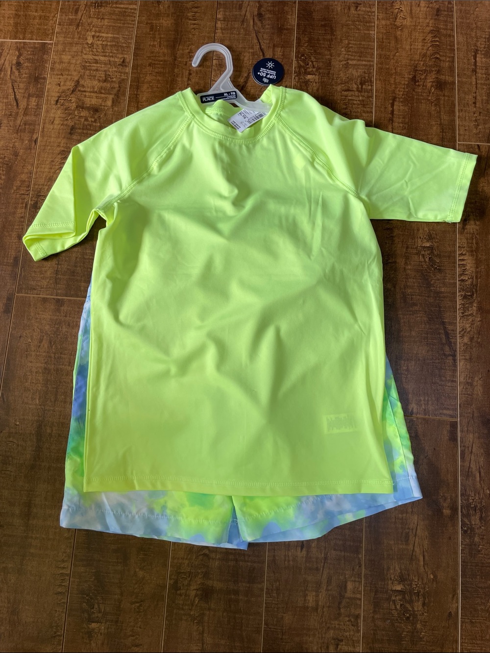 The Children's Place Neon Yellow Kids Rash Guard Swim Shirt